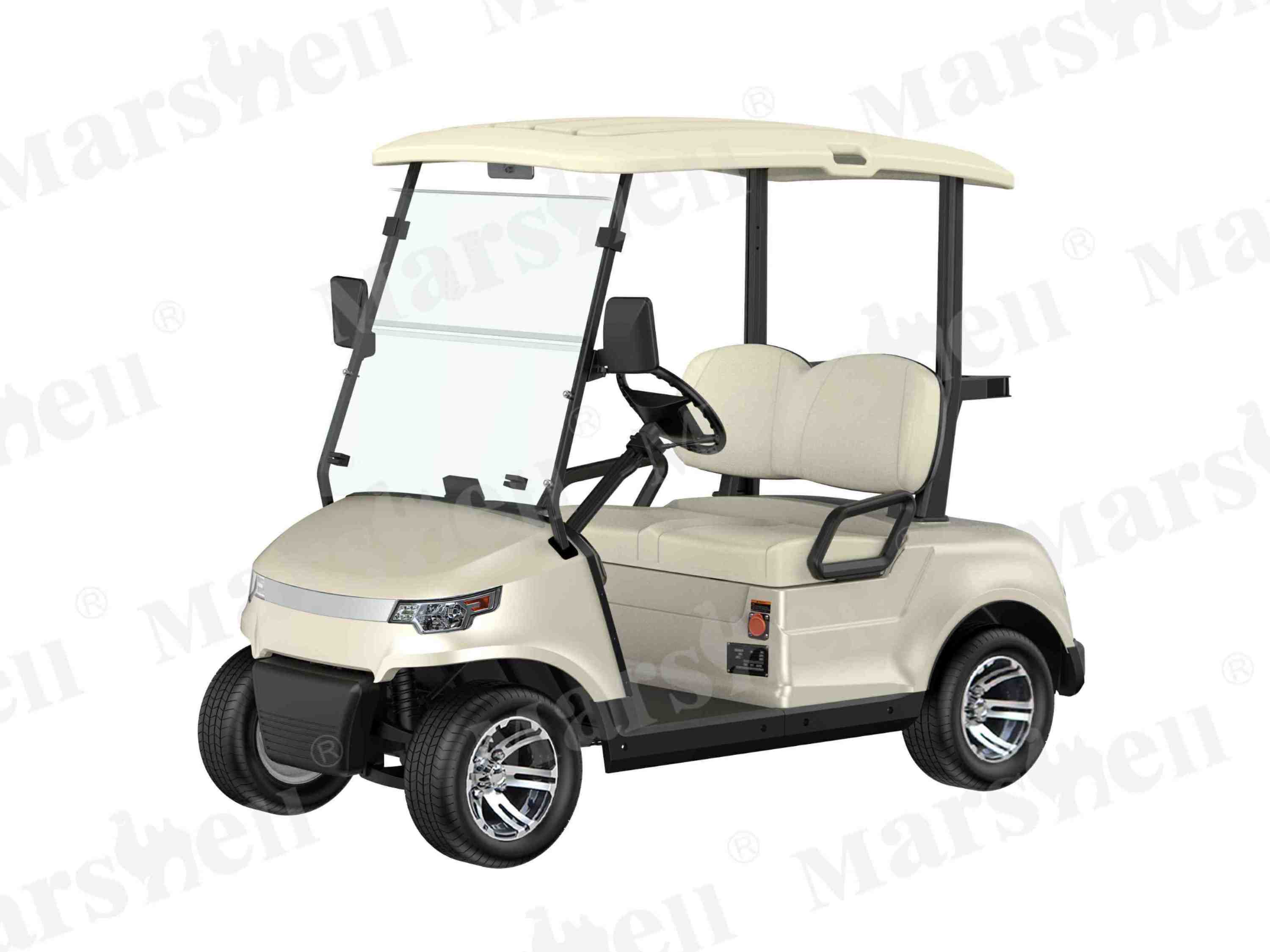 兩座電動(dòng)高爾夫球車